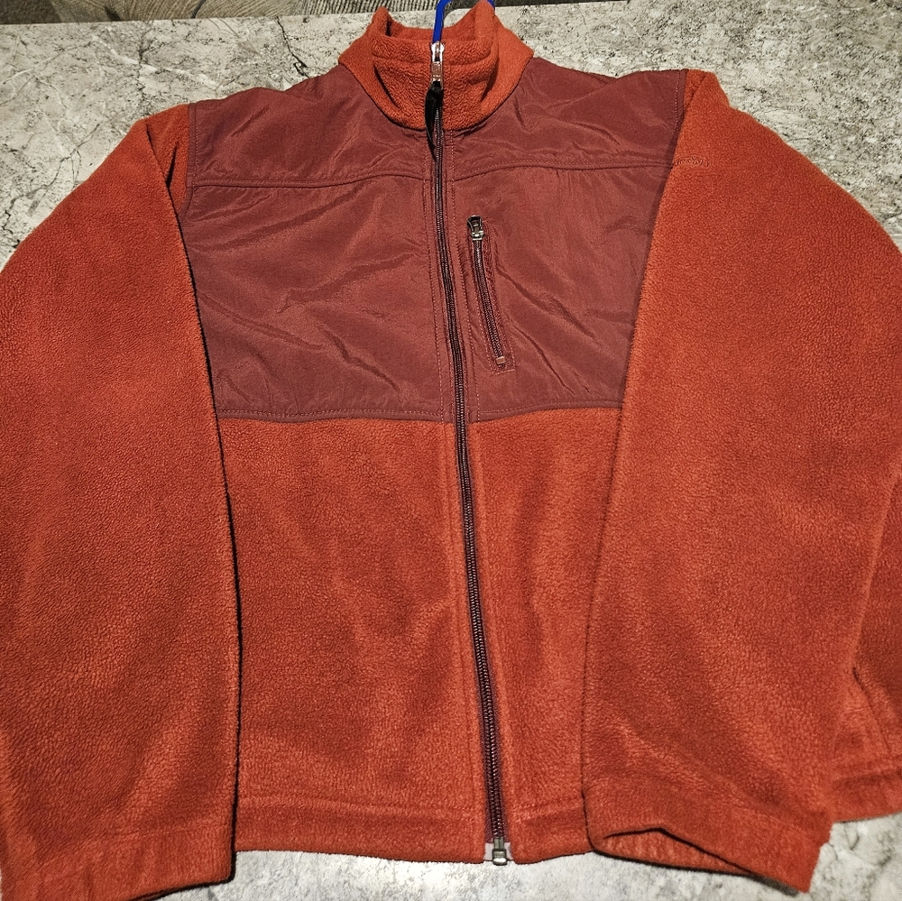 Columbia Rust Fleece Jacket with Chest Pocket